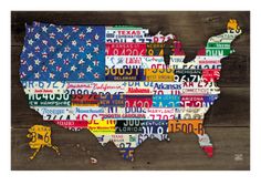 the united states is made up of license plates