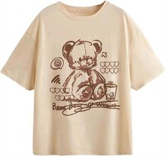 Cartoon Outfits, Really Cute Outfits, Oversized Tee, Dream Clothes, Graphic Tees Women, Plus Size T Shirts, Cute Shirts, T Shirt Top