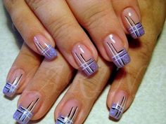 French Manicure Designs Summer, Acrylic Nail Designs Classy, Purple Nail Art Designs, Purple Nail Art, French Manicure Nails