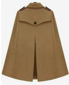 Wool Cape Coat, Mode Mantel, Cape Fashion, Persian Fashion, Wool Cape, Cape Coat, Coat Outfits, Double Breasted Coat, Warm Coat