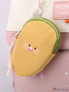 BirdinBag - Charming Cartoon Rabbit Head Backpack with Coin Purse - Classic, Decorative, and Convenient. Cute Pouch Bags For Back To School, Cute Back To School Pouch Bag, Portable Bags As Back To School Gift, Portable Bag As Back To School Gift, Portable Bag As A Back To School Gift, Portable Pouch Bags For Back To School, Back To School Gift Bags With Zipper Closure, Portable Yellow Bag As Gift, Cute Yellow Student Bags