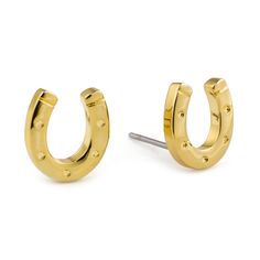 PRICES MAY VARY. MAKES A GREAT GIFT - Each pair of horseshoe earrings comes in an adorable, durable gift box. Buy them for the horse-obsessed daughter, niece, sister, wife, or friend in your life! NON TARNISHING - Made from lightweight brass, these earrings are hypo-allergenic, tarnish-resistant, nickel-free and lead-free. UNIQUE DESIGN - These lucky horseshoe earrings are made with the highest quality craftsmanship and attention to detail. Beautiful gold plating and delicate details make these Horseshoe Jewelry, Horseshoe Earrings, Horseshoe Crafts, Horse Earrings, Equestrian Gifts, Horse Jewelry, Lucky Horseshoe, 18k Gold Earrings, Womens Earrings Studs