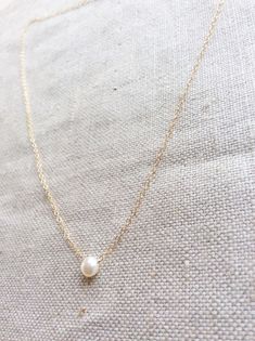 Single Pearl Necklace Pearl Necklace Fresh by SforSparkleShop Simple Pearl Drop Necklace For Gifts, Simple Pearl Chain Necklace, Simple Pearl Chain Necklace As Gift, Simple Pearl Necklace Gift, Simple Pearl Necklace For Gift, Simple White Pearl Necklace As Gift, Simple White Pearl Necklace Gift, Dainty Pearl White Pearl Necklace For Gift, Simple Pearl Chain Necklace For Gifts