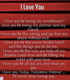 i love you poem for someone who is in love with him or her and he will be