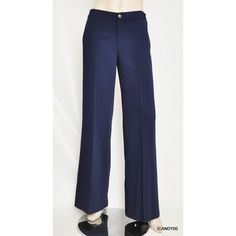 Lauren By Ralph Lauren Wide Leg Pants High-Waisted Pants Exuding Classic Nautical Polish Are Crafted Of Ultra-Smooth Material That Drapes Perfectly For The Wide-Leg Cut. Size 2: Inseam - 33"; Waist - 29"; Rise Front - 9"; Rise Back - 13.5"; Hips - 40"; Leg Opening - 22" * Color: Capri Blue * Zip Fly With Button Closure * Side-Seam Pockets; Back Button-Welt Pocket; Back Welt Pocket * Partially Lined * 100% Polyester * Dry Clean * Imported * Brand New With Tag * Mfsrp: $119.00 Classic Full-length Bottoms For Summer, Classic Full-length Summer Bottoms, Tailored Full-length Casual Bottoms, Classic Tailored Blue Wide Leg Pants, Casual Tailored Full Length Bottoms, Navy Classic Stretch Bottoms, Navy Bottoms For Business Casual Full Length, Classic Navy Stretch Bottoms, Navy Full-length Bottoms For Business Casual