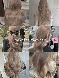 Milk Tea Brown Hair, Pretty Hair Color, Hair Stylies, Dye My Hair, Hair Dye Colors