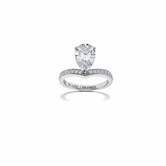 Chaumet 'Joséphine Aigrette' Solitaire Ring Chaumet Josephine, Pear Shaped Diamond, Watch Necklace, Solitaire Ring, Pear Shaped, Ring Bracelet, Earring Necklace, Jewelry Care, Jewelry Rings