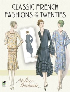 This fine reproduction of a 1929 French fashion catalog features styles for all occasions. More than 50 color illustrations showcase elegant dresses, gowns, and coats from the designers of an influential and internationally renowned studio. Designs include a promenade and party frocks of silk, lace, and taffeta, all in the era's distinctive dropped-waist, knee-length mode, forming a panorama of fashions favored by flappers, society matrons, and other women of the 1920s.A rare source of authentic Promenade Dress, Twenties Style, Creative Haven Coloring Books, Patron Vintage, Parisienne Chic, Party Frocks, Lace Evening Gowns, Jazz Age