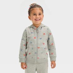 Prep your toddler for cool weather adventures in this Fleece Zip-Up Sweatshirt from Cat & Jack™. Made from midweight fleece, this hooded sweatshirt helps keep them comfy and cozy. A kangaroo pocket offers them space for stashing small toys and trinkets, while ribbed hems and ribbed cuffs lend it a neat finish and snug fit. Best of all, the full-length front zipper makes it easy to layer over their shirts and pants. Cat & Jack™: Designed for all children so you can trust it's made for yours. Sporty Hooded Hoodie For Playtime, Sporty Long Sleeve Hoodie For Playtime, Hooded Cotton Sweatshirt For Playwear, Cotton Hooded Sweatshirt For Playwear, Playful Hooded Fleece Sweatshirt, Sporty Long Sleeve Sweatshirt For Playtime, Playful Hooded Fleece Top, Cotton Hoodie Sweatshirt For Playtime, Playful Fleece Hoodie Outerwear