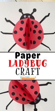 the paper ladybug craft is made with construction paper