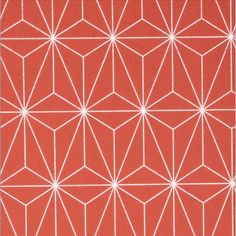 an orange and white wallpaper with geometric shapes