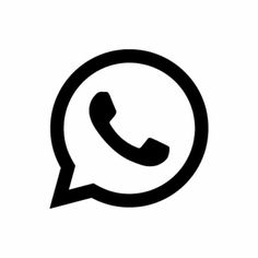 a black and white photo of a phone with a speech bubble in the shape of a chat button