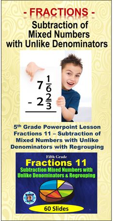 a poster with numbers and fractions on it