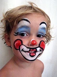 Carnaval Make-up, Clown Face Paint, Obličejové Masky, Makeup Clown, Kids Face Paint, Clown Faces, Face Painting Halloween, Face Painting Designs