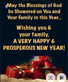 a happy new year message with presents