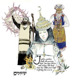 an image of three people dressed in medieval clothing and holding up their hands with the word j on it