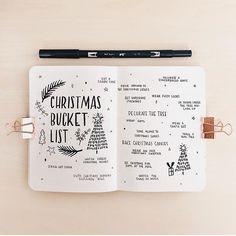 The Journal Life (@the.journal.life) : This is a lovely idea! @journautical Christmas Bulletjournal, Bullet Journal Calendrier, Bullet Journal Christmas, Weekly Log, December Bullet Journal, Planner Notes, Christmas Bucket List, Christmas Bucket, Christmas Organization