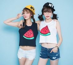 ulzzang couples girl - Szukaj w Google Fashion Europe, Cute Watermelon, Watermelon Print, Ulzzang Couple, Mia 3, Europe Fashion, 인물 사진, Fashion Line, Kawaii Girl