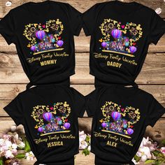 Custom Disney Family Shirt, Disney Family Vacation 2023 Shirts Family Tshirt Matching Shirts, Cousin Disneg Shirts, Disney Tribe Shirts, Family Personalized Shirts, Cricut Family Disney Shirts, Black Pre-shrunk T-shirt For Disney Trips, Black Themed T-shirt For Disney Trips, Black T-shirt With Letter Print For Disney Trips, Disney Family Shirt