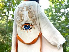 Evil Eye Handmade Kimono Boho Kimono Hijab Kimono Organic - Etsy Turkey Bohemian White Robe For Festivals, Traditional White Kimono For Loungewear, White Traditional Kimono For Loungewear, Traditional Orange Kimono For Summer, Traditional White Kimono For Festivals, Traditional Orange Summer Kimono, Evil Eye Clothing, Kimono Hijab, Alternative Dress