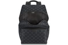 Louis Vuitton Discovery Backpack Monogram Eclipse PM Black in Coated Canvas/Leather with Ruthenium Vuitton Outfit, Louis Vuitton Dust Bag, Louis Vuitton Store, Fabric Bags, Black Hardware, Strap Tops, Canvas Leather, Unisex Design, Magnetic Closure