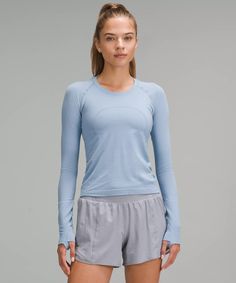 Swiftly Tech Long-Sleeve Shirt 2.0 *Waist Length | Women's Long Sleeve Shirts | lululemon Horse Riding Shirt, Lululemon Shirts, Lululemon Swiftly Tech Long Sleeve, Long Sleeve Running Shirt, Lululemon Shirt, Swiftly Tech Short Sleeve, Lululemon Long Sleeve, Workout Tops For Women