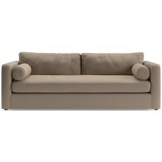 Aris 88" Track-Arm Sofa + Reviews | Crate and Barrel Basement Guest Rooms, Deep Seated Sofa, Clean Sofa, Apartment Sofa, Sofa Review, Bolster Pillow, Bench Seat, Sand Color, Unique Furniture