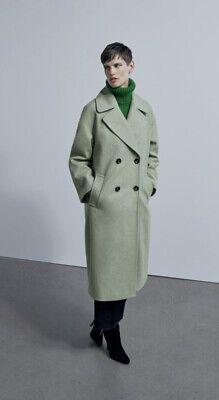 Find ideas๏ฟฝand inspiration for ZARA WOMEN OVERSIZED COAT SPECIAL EDITION LIGHT GREEN SZ S NEW, Women's Coats Jackets Cheap Green Relaxed Fit Outerwear, Chic Long Green Outerwear, Casual Green Pea Coat With Pockets, Casual Long Pea Coat With Pockets, Casual Solid Double-breasted Wool Coat, Spring Green Double-breasted Pea Coat, Green Long Outerwear For Workwear, Green Long Outerwear For Work, Trendy Oversized Outerwear With Lapel Collar