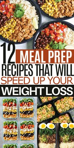 These delicious meal prep lunch ideas for weight loss will help you diet without feeling restricted. They're also pretty easy to make! Meal Prep Recipes For Beginners, Delicious Meal Prep, Plats Healthy, Meal Prep For Beginners, Meal Prep Recipes, Best Fat Burning Foods, Prepped Lunches, Best Diet Plan, Prep Recipes