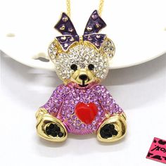 Condition: 100% Brand New Quantity: 1 Pc Chain Length: 27.5 Inches Pendant: 6.5*4.4cm length:64cm（1inch = 2.54cm） 1 Inch=2.54 cm Fashion Women Purple Enamel Cute Bow Bear Crystal Pendant Sweater Necklace Condition: 100% Brand New Quantity: 1 Pc Chain Length: 27.5 Inches Pendant: 6.5*4.4cm length:64cm（1inch = 2.54cm） 1 Inch=2.54 cm a'a PaymentShippingReturnsAbout usContact us Payment I only support paypal payment. Hope to receive your payment within 5 days. Shipping Items will be shipped within 1 business days after the payment clearing from HongKong Post Office .. Items were sent out before14:00 CTTevery working day(Monday-Saturday)as soon as you pay for it at that day.It usually takes15working days-30 daysto arrive. Note：7-14days to USA with Tracking number Country Deliver Time Working da Disney Pandora Bracelet, Sugar Skull Necklace, Strawberry Necklace, Pink Dragonfly, Fashion Purple, Floral Statement Necklace, Gold Link Necklace, Sweater Necklace, Chain Women