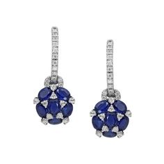 White Gold 14K Earrings (Matching Ring Available) Diamond 28-RND-0,17-G/VS1A Diamond 20-RND-0,19-G/VS1A Sapphire 12-3,36ct Weight 3.95 grams With a heritage of ancient fine Swiss jewelry traditions, NATKINA is a Geneva based jewellery brand, which creates modern jewellery masterpieces suitable for every day life. It is our honour to create fine jewelry, and it’s for that reason that we choose to only work with high-quality, enduring materials that can almost immediately turn into family heirloom Blue Prong-set Earrings For Formal Occasions, Blue Prong Set Earrings For Formal Occasions, Formal Blue Earrings With Prong Setting, Blue Round Cluster Earrings For Formal Occasions, Formal Blue Hoop Earrings With Prong Setting, Formal Blue Round Hoop Earrings, Blue Round Hoop Earrings For Formal Occasions, Oval Sapphire Earrings With 17 Jewels, Blue Drop Earrings With Prong Setting