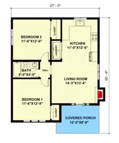 the floor plan for a two bedroom apartment with an attached bathroom and living room area