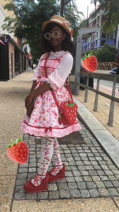 Strawberry Outfit, Kawaii Fashion Outfits, Pink Sugar, Afro Punk, J Fashion, Really Cute Outfits, Kawaii Clothes, Harajuku Fashion, Character Outfits