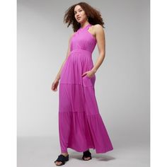 Soma Wknd Invisible Medium Support Orchid Halter Maxi Bra Dress This Soma Soft Jersey Halter Maxi Bra Dress In Size Small Is Brand New With Tags. This Dress Is Soft, Supportive, Comfortable, Stylish, And Perfect For Any Occasion. Soft Jersey Material Halter Style Maxi Length Built-In Bra Size Small New With Tags Shoulder To Hem Measures Aprox 51 Inches Pockets Size: Womens S Condition: New With Tags Black Strapless Maxi Dress, Three Tiered Skirt, Pink Floral Maxi Dress, Skirt Pockets, Soma Intimates, Bra Dress, Convertible Dress, Halter Maxi Dress, The Vanishing