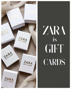 the zara is gift cards are on display