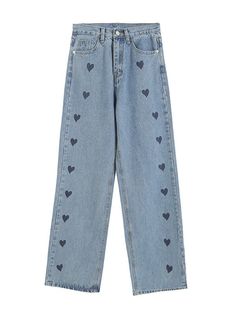 Blue Heart Stamped Denim Jeans | Joy - Red Velvet | K-Fashion at Fashionchingu Kpop Dress, Irene Kim, Fashion Chingu, Velvet Clothes, K Fashion, Red Velvet Joy, Heart Stamp, Velvet Fashion, Type Of Pants