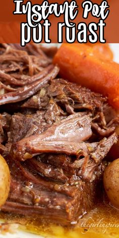 a close up of food on a plate with potatoes and carrots