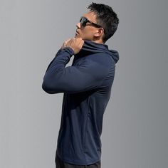 Hooded Breathable Long Sleeve Men’s Sports Fitness T Shirt Casual Breathable Sports Hoodie, Casual Breathable Hoodie For Sports, Hooded Tops For Outdoor Sports Season, Hooded Top For Outdoor Sports Season, Sporty Tops With Adjustable Hood For Sports, Breathable Long Sleeve Hoodie For Sports, Functional Sports Hoodie Tops, Sportswear Hooded Top For Outdoor, Functional Hooded Sports Tops