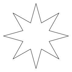 a black and white image of a star with four pointed stars on it's sides