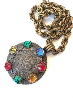 Czech Jewelry, Czech Glass Jewelry, Necklace Art Deco, Vintage Pendant Necklace, Filigree Pattern, Necklace Art, Wedding Pendant, Necklace Antique, Pretty Pendant