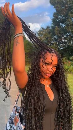 Notlessbox Boho Braids, Boho Knowles’s Braids, Boho Braid Hairstyles For Black Women, Chunky Boho Braids, Fall Boho Braids, Godddd Braids, Boho Tree Braids, Goddess Braids Over Locs, Spring Braids Hairstyles