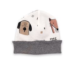 Baby Boy Animal Party Hat with animal print. He'll be outfitted cute and comfy in our super-soft 100% GOTS certified ORGANIC cotton material. Complete the look by buying matching outfits. Machine Wash Gentle. Tumble Dry Low. Sending a gift? Purchase our beautiful linen keepsake gift bag and add a message at checkout. We'll wrap it, include the message and send it for you! Unisex Cotton Hats For Winter, Cotton Beanie With Cotton Sweatband, Cotton Beanie With Sweatband, Cotton Beanie Hat With Sweatband, Cotton Hat, One Size Fits Most, Cute Cotton Beanie Cap, Soft Cotton Cap, Adjustable Cotton Beanie For Everyday, Warm Cotton Beanie Bonnet