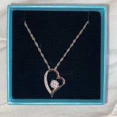 In Good Condition, Never Worn Or Taken Out Of Box Silver Heart Cut Necklace For Birthday, Silver Heart Cut Necklace For Birthday Gift, Silver Heart Charm Necklace For Birthday, Silver Open Heart Jewelry For Birthday Gift, Silver Heart Necklace For Birthday, Heart-shaped Jewelry For Birthday Gift, Silver Open Heart Necklace For Birthday Gift, Silver Open Heart Necklace For Birthday, Heart Cut Necklace For Birthday Gift