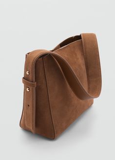 Suede shoulder bag - Woman | MANGO USA Suede Bag Outfit, Mango Handbags, Mom Purses, Winter Purses, Mango Bags, Suede Tote Bag, Suede Purse, Suede Tote, Suede Handbags