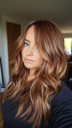 20 Auburn Hair Color Trends: Transformative Styles to Explore Auburn Balayage Hair Brunettes, Rich Auburn Hair Color With Highlights, Light Brown Hair Auburn Highlights, Auburn Roots Blonde Hair, Auburn With Copper Highlights, Medium Auburn Hair With Highlights, Highlights For Reddish Brown Hair, Red Hair And Highlights, Highlights For Auburn Hair