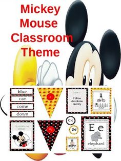 the mickey mouse classroom theme is shown