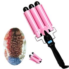 PRICES MAY VARY. 💝Easy Operating--The 3 Barrel Curling Iron Wand temperature adjustment is combined with the LCD display, which intelligent and makes the operation convenient. The hair waver curling iron heats up extra fast, you can adjust the temperature from 80℃ to 210℃ / 176-410℉ within 60s, and the temperature can be displayed on the LCD screen. This 3 barrel curling iron is US Plug, dual voltage (110V-220V) is great for international travel. 💝Innovation Heating Technology--The hair crimpe Curly Iron, 3 Barrel Curling Iron, Crimping Iron, Hair Curling Iron, Best Curlers, Barrel Curling Iron, Hair Crimper, Barrel Curls, Hair Waver