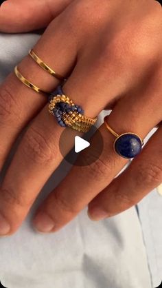 Matière Première on Instagram: "Inspirée par la couleur du lapis-lazuli, on a créé une bague en tissage herringbone avec des Miyuki Delica. Profitez de nos grandes réductions en ce moment sur notre site pour préparer vos collections de la nouvelle saison !

Bleu - DB0377
Doré - DB1833

Retrouvez toutes les fournitures nécessaires sur matierepremiere.fr
	•	

#MatièrePremière #LapisLazuli #TissageHerringbone #bijoux #bijouxfaitmain #bijouxlovers #bijouxfantaisie #bijouxhandmade #bijouxtendance #bijouxfemme #bijouxcreateur #bijouxaddict #creation #creative #creationfrancaise #createurbijoux #doityourself #diy #diybijoux #madeinfrance" Beaded Loom Bracelets, Beaded Bangles, Bead Loom Bracelets, Bead Bangles, Loom Bracelets, Loom Beading, Video Tutorial, Lapis Lazuli, Bead Work