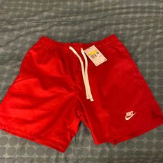 Un Used Red Nike Shorts Size Small In Men Brand New Nike Red Shorts, Red Casual Streetwear Shorts, Red Sportswear Shorts For Streetwear, Red Moisture-wicking Shorts For Streetwear, Red 2-in-1 Athletic Shorts, Red Nike, Nike Shorts, Shorts Athletic, Boy Shorts