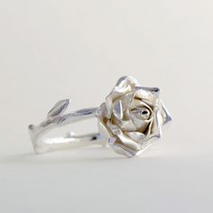 Sterling Silver Rose Ring, Handmade Silver Ring, Women Flower Ring This beautiful, delicate open rose ring would make a stunning statement piece. The band resembles the delicate stem of the rose and every ring is individually handmade so that no two pieces are exactly the same! This makes a truly special gift for yourself or a loved one. * Ring band Material: Sterling Silver * Size of Rose: Approx 1.5 cm (0.59in) diameter 0.6 cm (0.23 in) height * Ready to Ship in 2-4 business day * Made in the Elegant Rose Flower Ring For Gift, Elegant Rose Flower Ring As Gift, Elegant Rose-colored Flower Ring For Gift, Elegant Rose Colored Flower Ring As Gift, Elegant Rose-colored Flower Ring As Gift, Elegant Sterling Silver Rose Design Flower Ring, Delicate Rose Colored Rings For Gift, Delicate Rose Color Rings For Gifts, Delicate Rose Design Rose Colored Ring